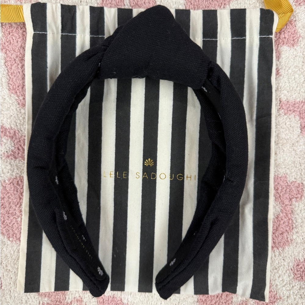 NEW Lele Sadoughi Classic Black Headband